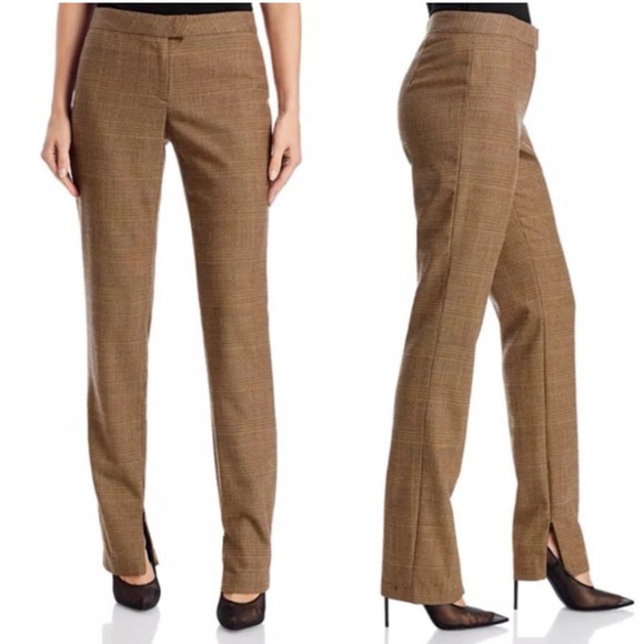 rag & bone Pants - rag & bone rebecca glen Tan Women's skinny Trousers pants wool plaid